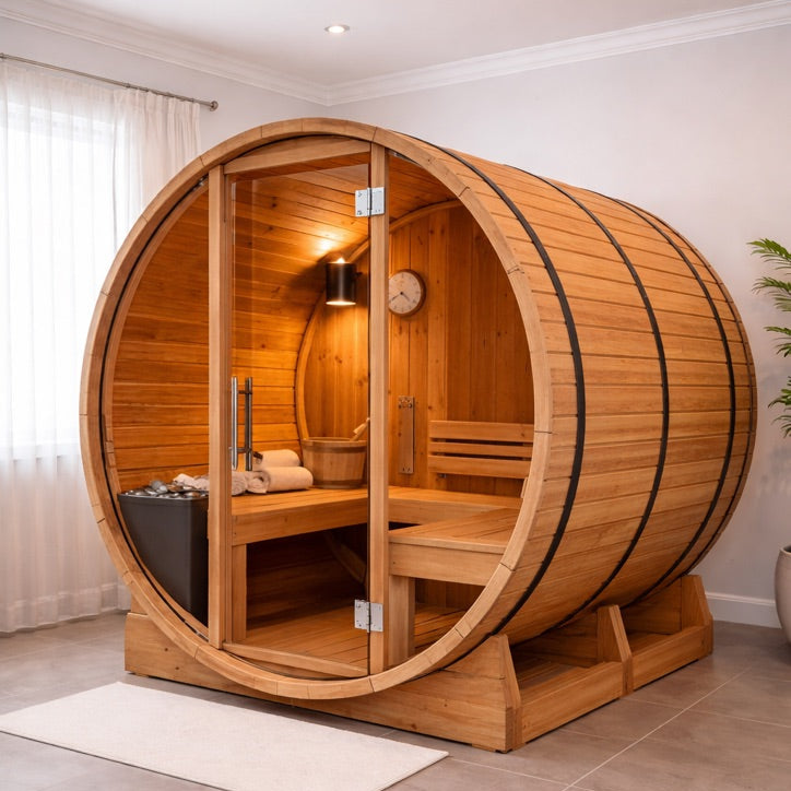 The Recovery HQ Panama Barrel Sauna