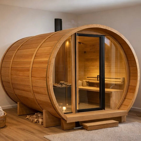 The Recovery HQ Luxury Barrel Sauna